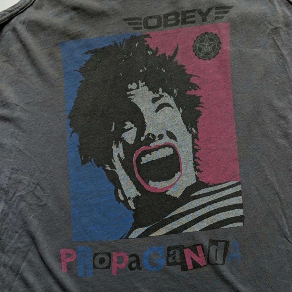 Obey Propaganda Vintage Tank Distressed Rare Find